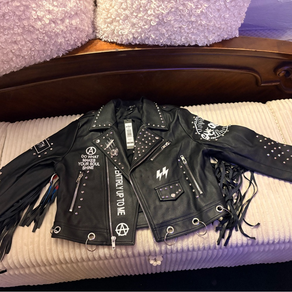 Studded Black Leather Jacket